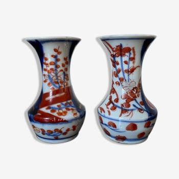 Pair of miniature vases porcelain imari