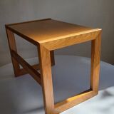 Modernist solid oak nesting table 1970