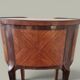 Curved side table in Louis XV style with marquetry - late 19th century