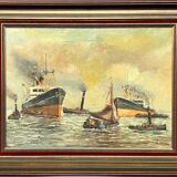 Alfred Jansen (1859-1935). "Seascape".