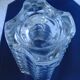 Vase ancien verre transparent 4 faces annees 60