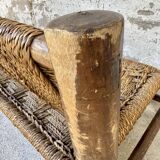 Wooden and rope bench from the 1950s,  Vibo