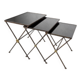 Adnet 1950s nesting tables trio