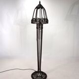 Lampadaire Art Nouveau en fer forgé, 1920