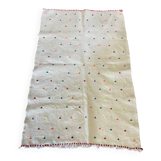 Berber rug with fluorescent polka dots