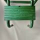 Escabeau vintage en bois et acier peints en vert