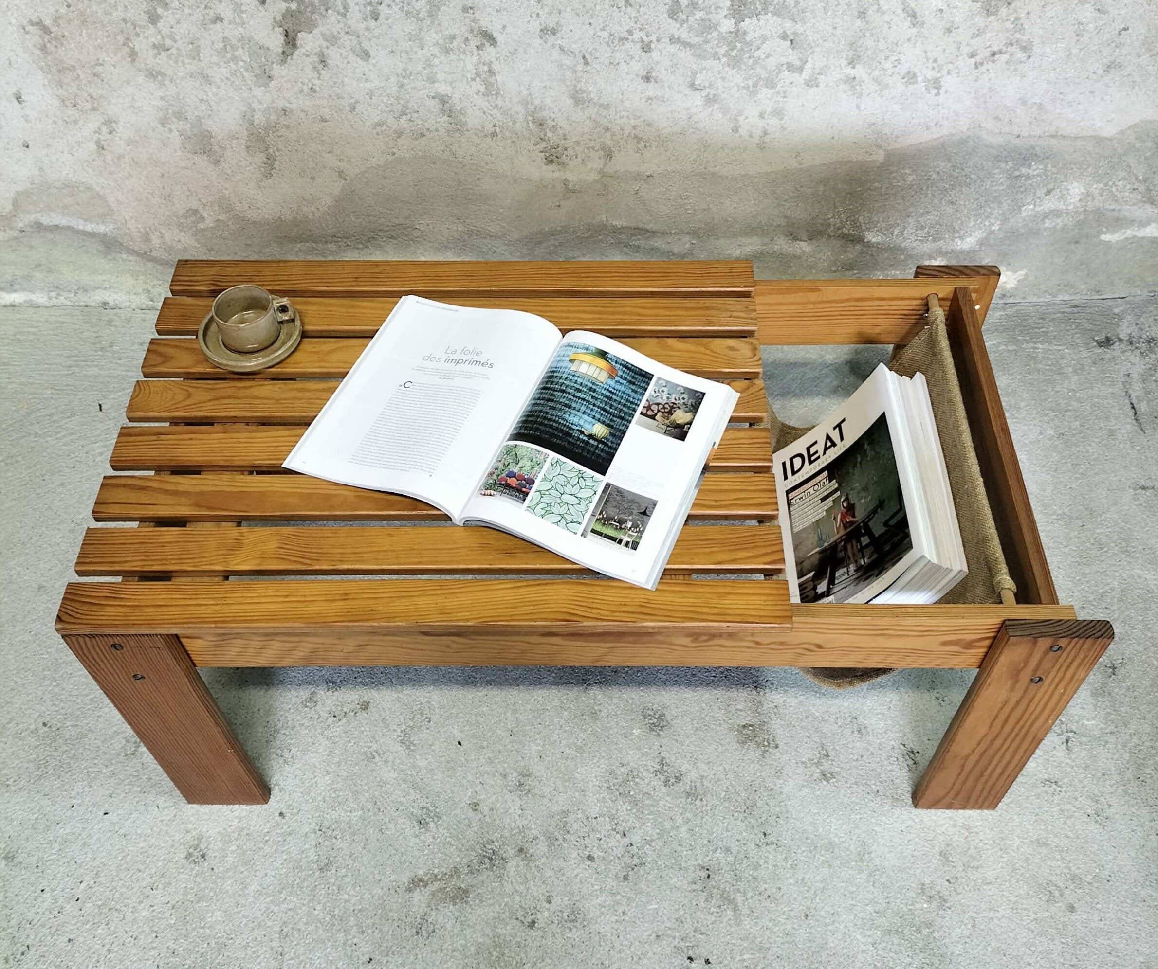 Vintage wooden coffee table