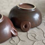 Duo of artisanal stoneware bowls