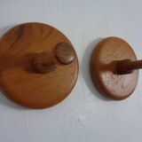 Danish Teak Hooks, 1960s, Set of 2