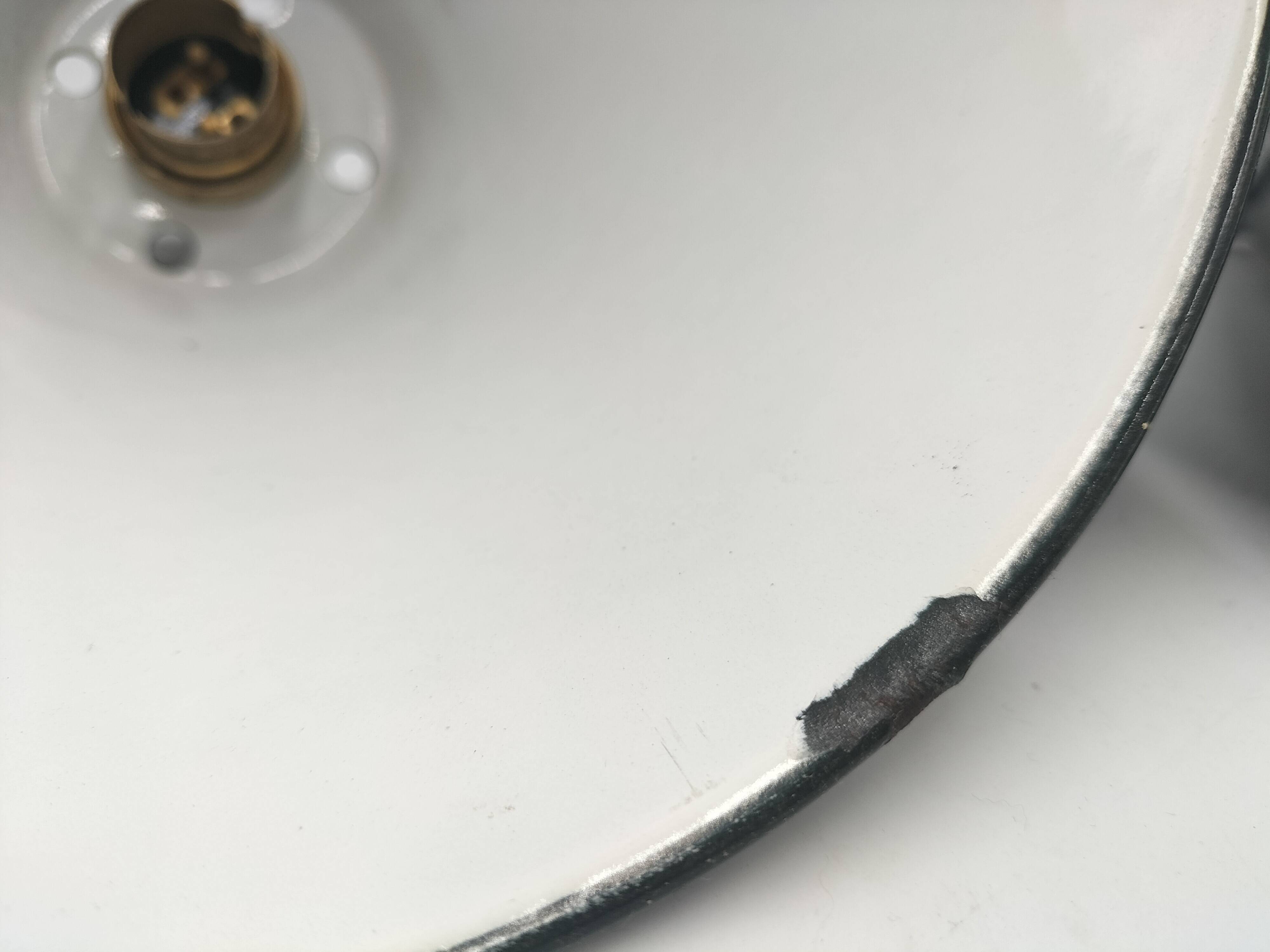 Enameled sheet metal pendant lights