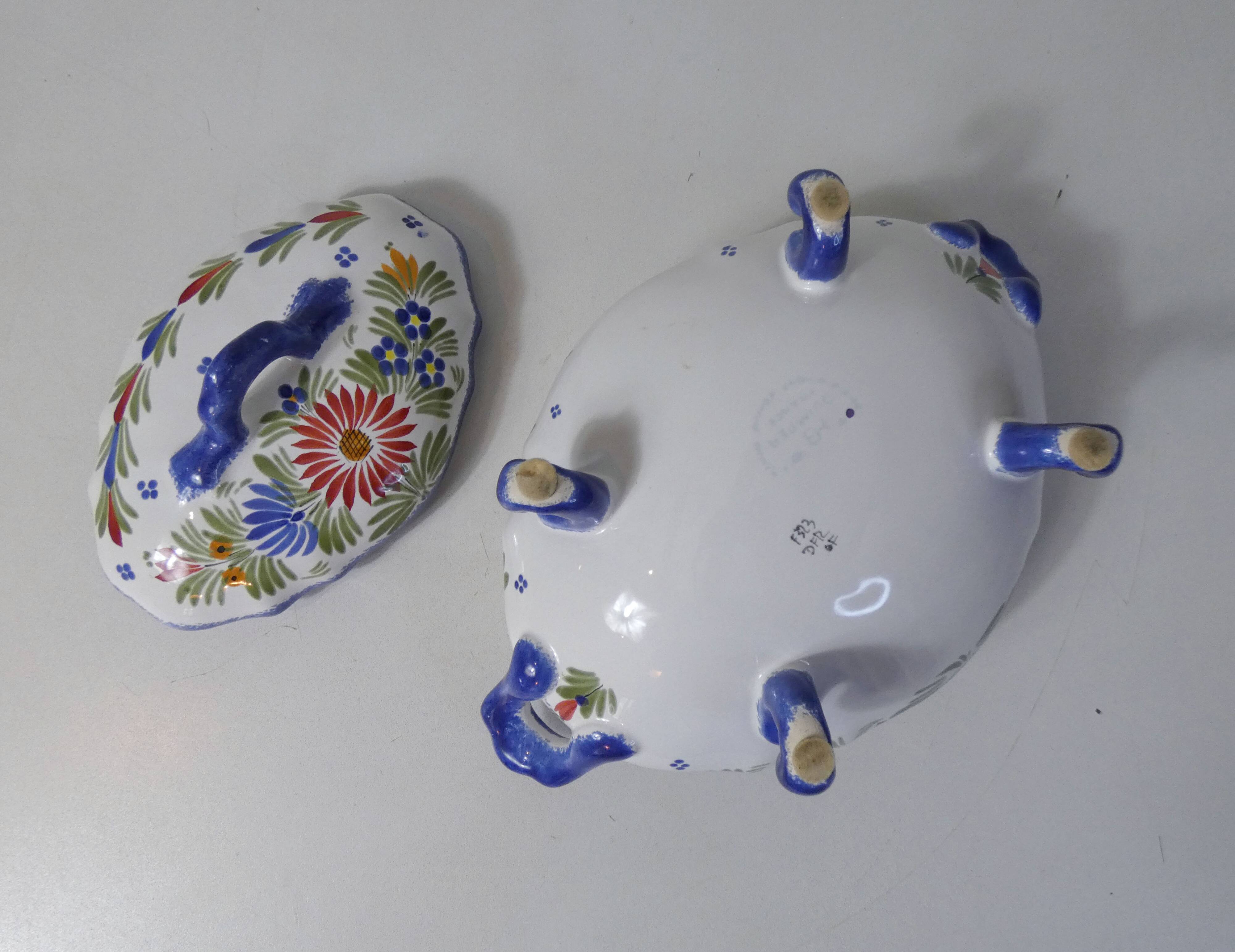 Earthenware tureen henriot quimper