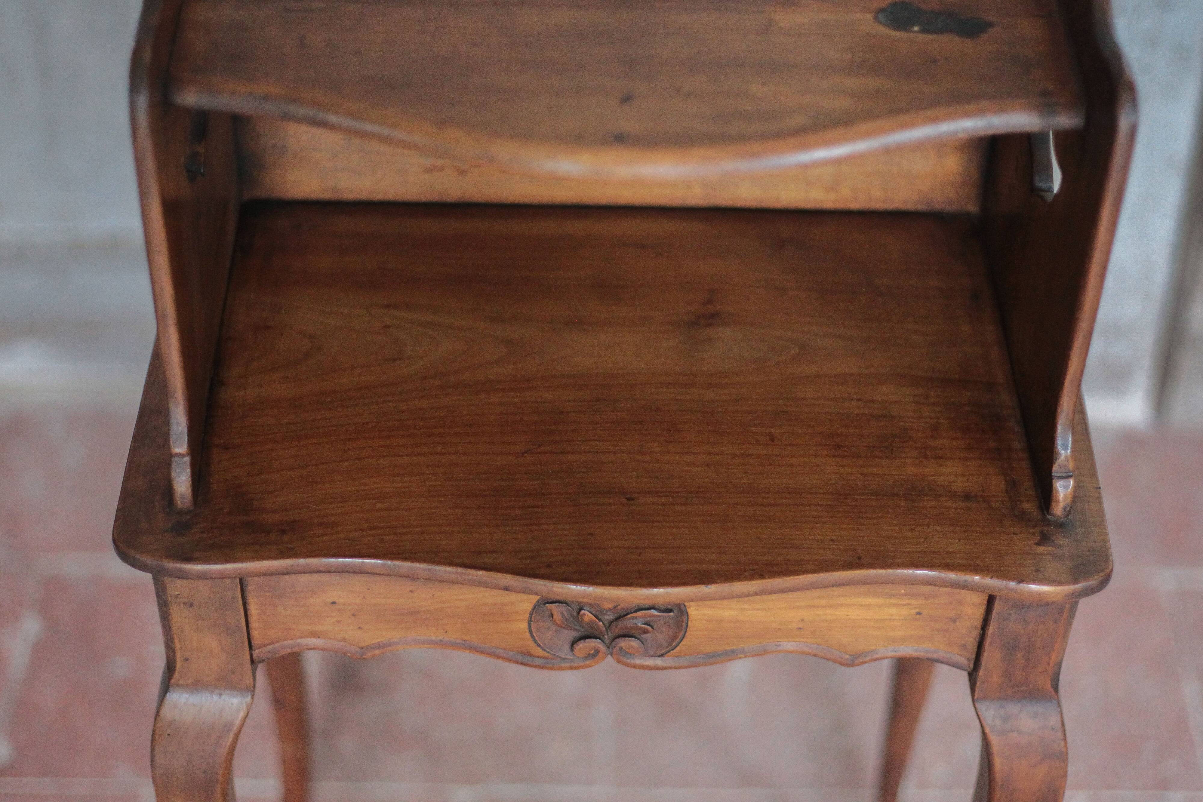 Bedside table, nightstand wood, accent furniture, antique furniture.