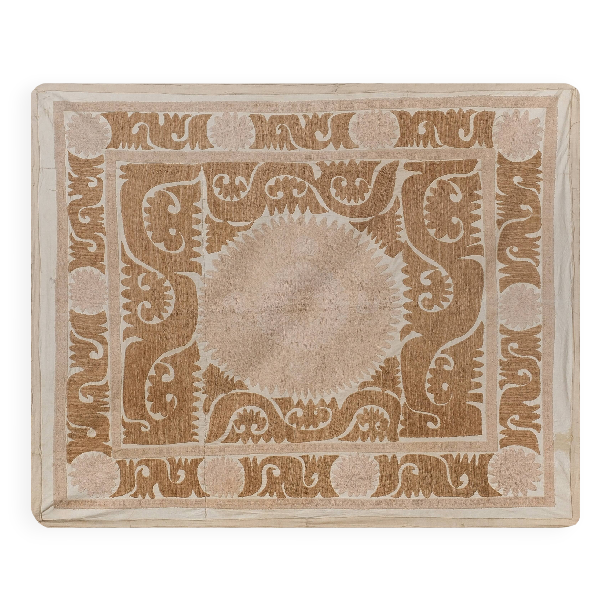 Tapis noué à la main, tapis turc vintage 120x138 cm