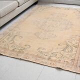 Floral Oushak Vintage Area Carpet
