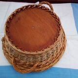Basket with openwork lid