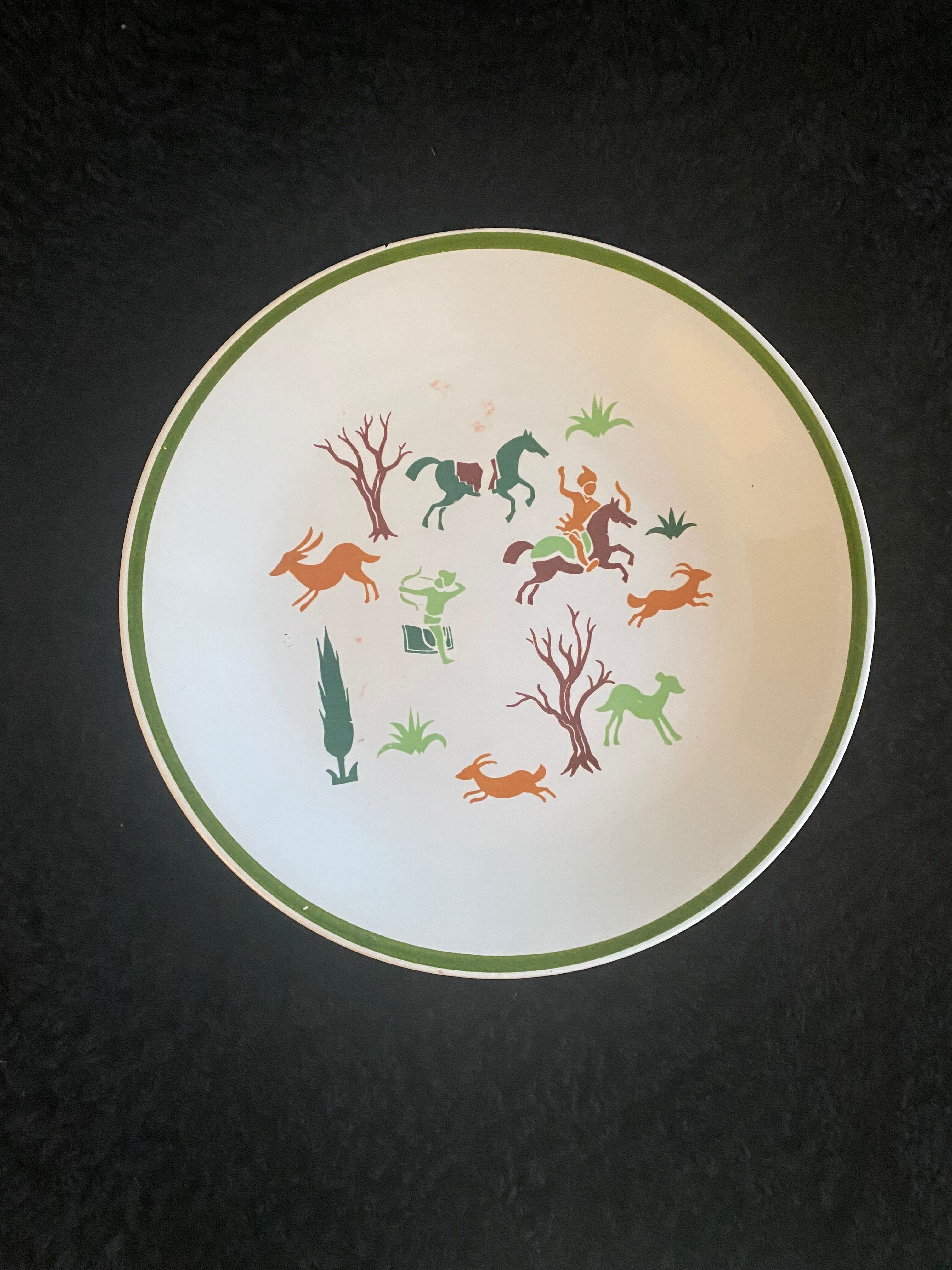 Flat plates Digoin Sarreguemines Persian model