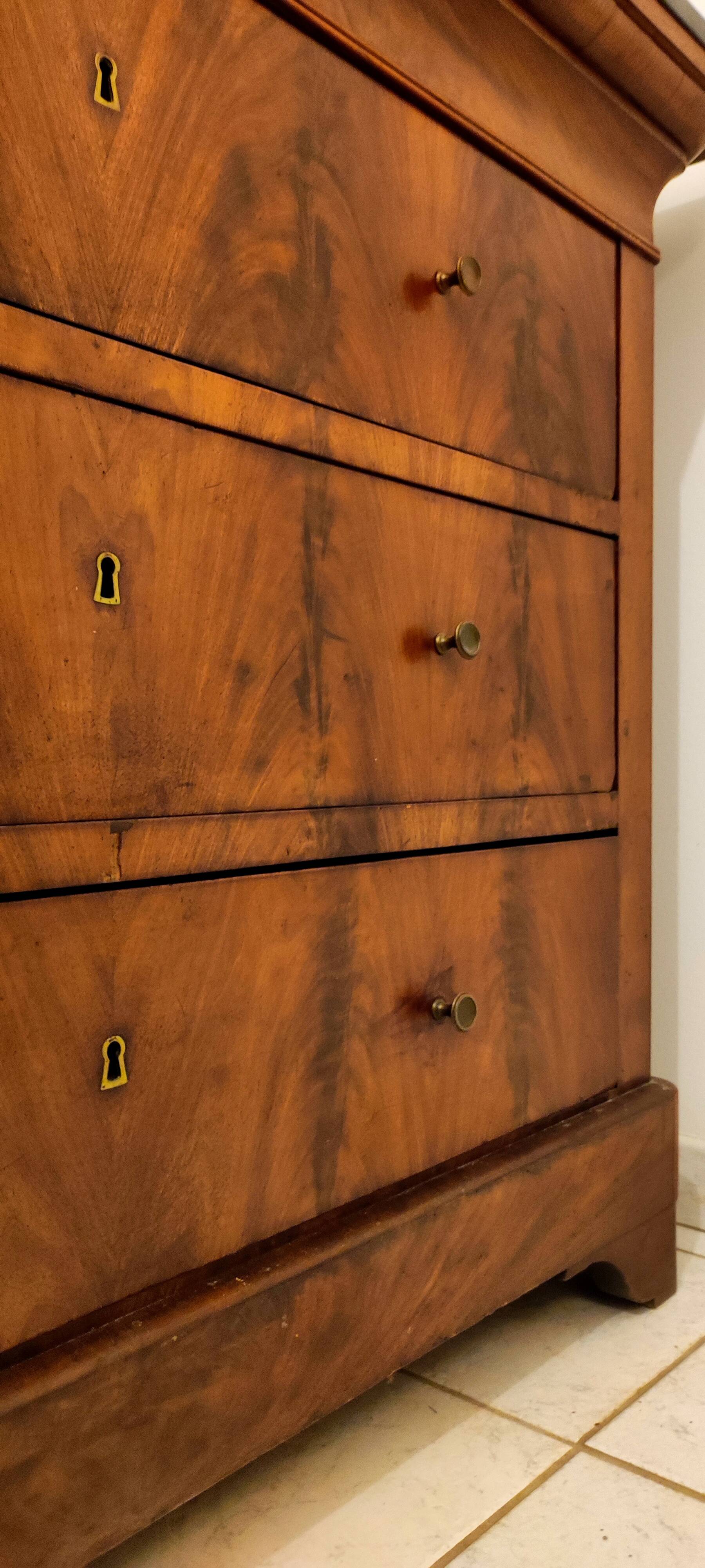 Commode Louis Philippe marbre noir