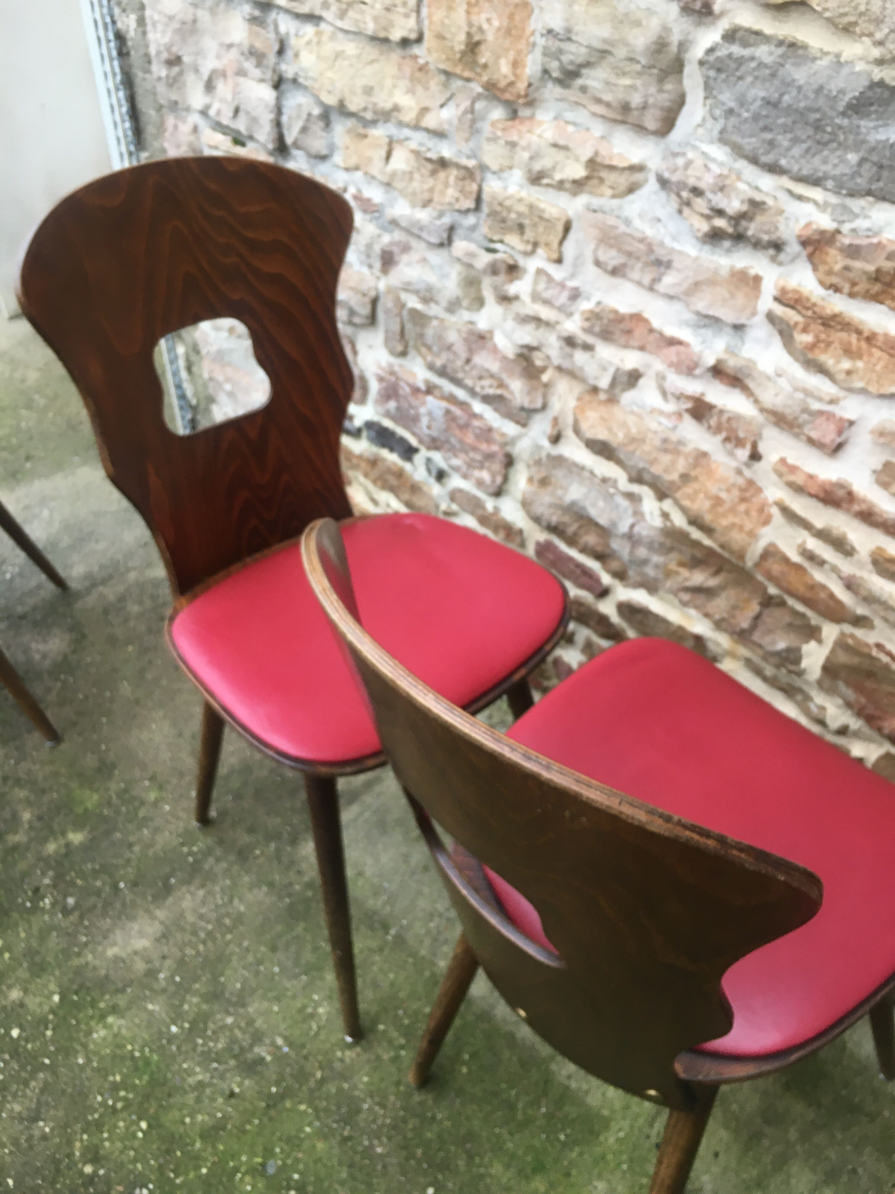Suite of 4 Baumann chairs, Gentian model