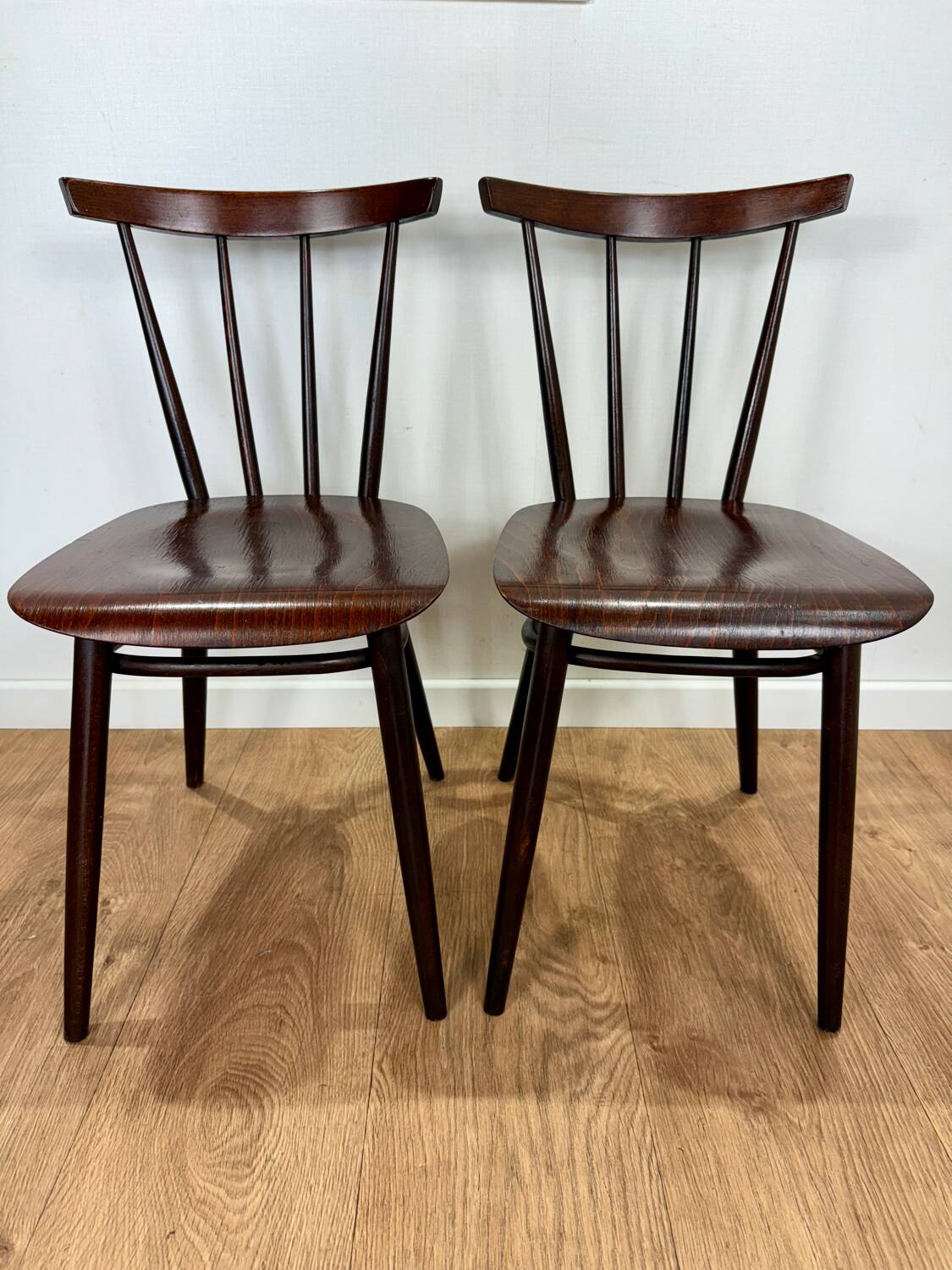 Czechoslovakian style bistro chairs from the 60s