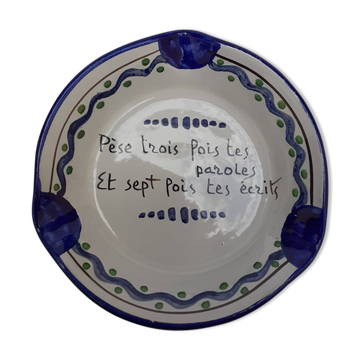 Nevers earthenware ashtray