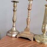 Set of 10 gold-tinted brass candle holders 02 pro