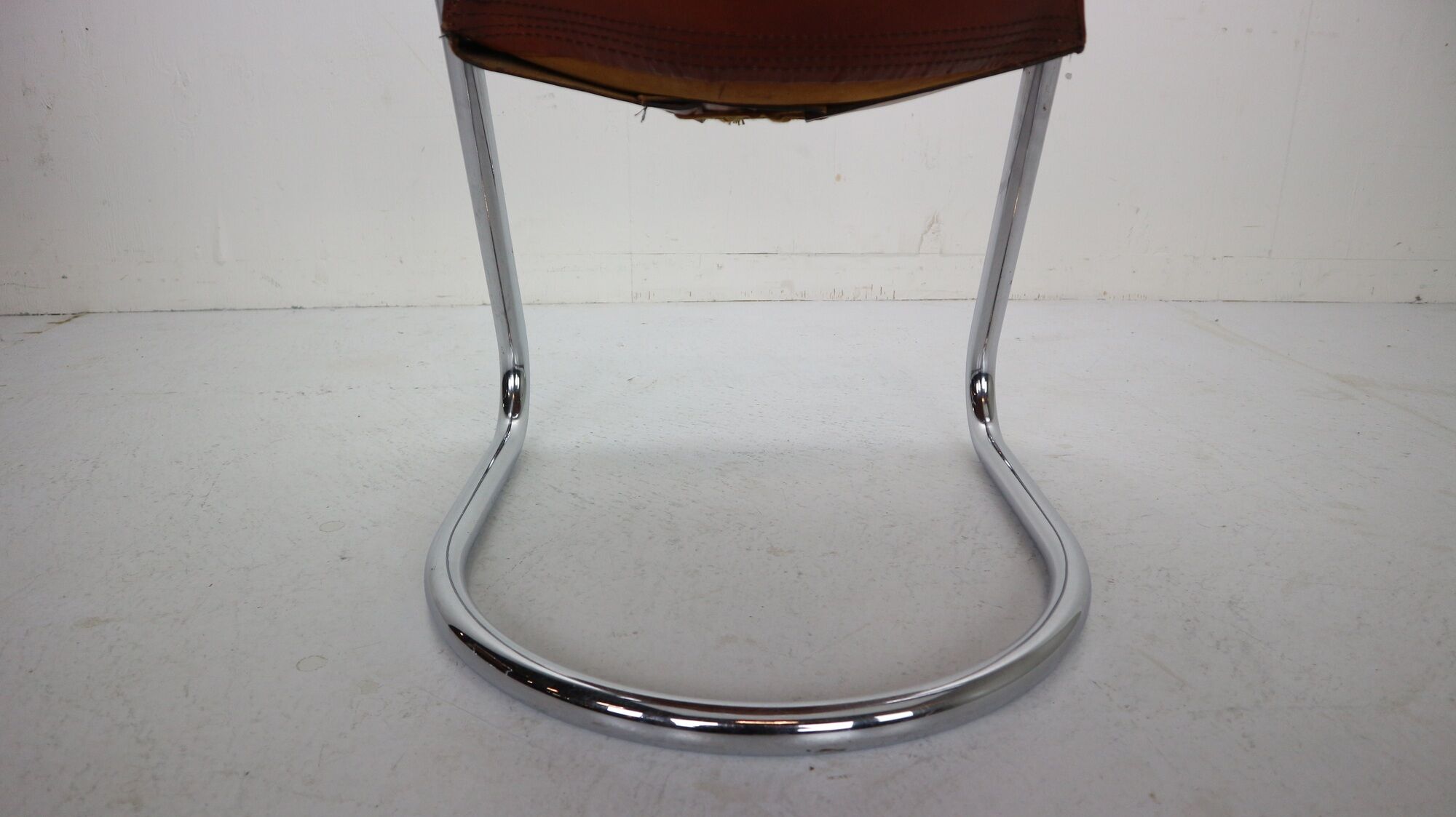 Set of 4 leather dining chairs for Cidue, 1970s, Italy