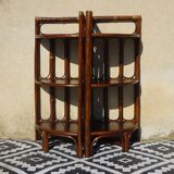 Pair of rattan bedside tables