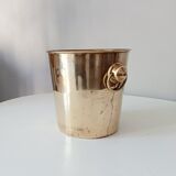 Champagne bucket in solid golden brass
