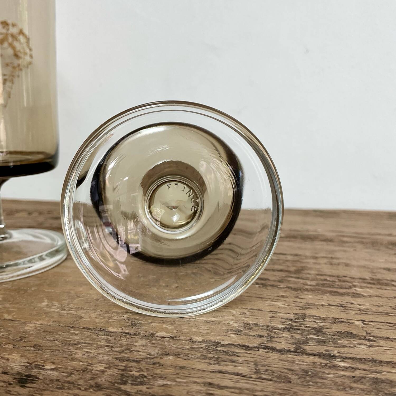6 luminarc france smoked glasses