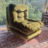 Fauteuil velours des années 60/70 en parfait état