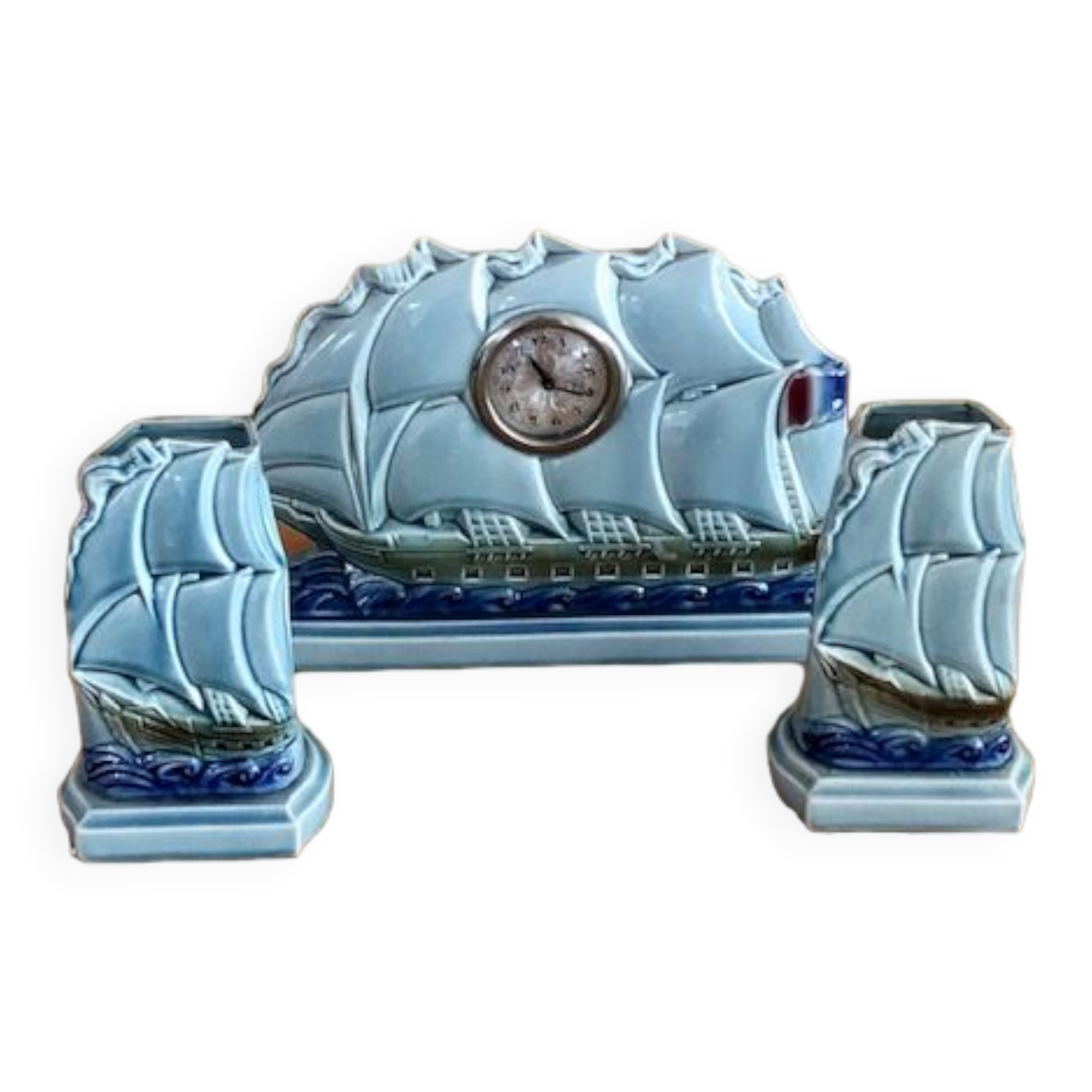 Sailing vases / old fireplace decoration