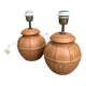 Pair of vintage terracotta lamps from the 1970s
