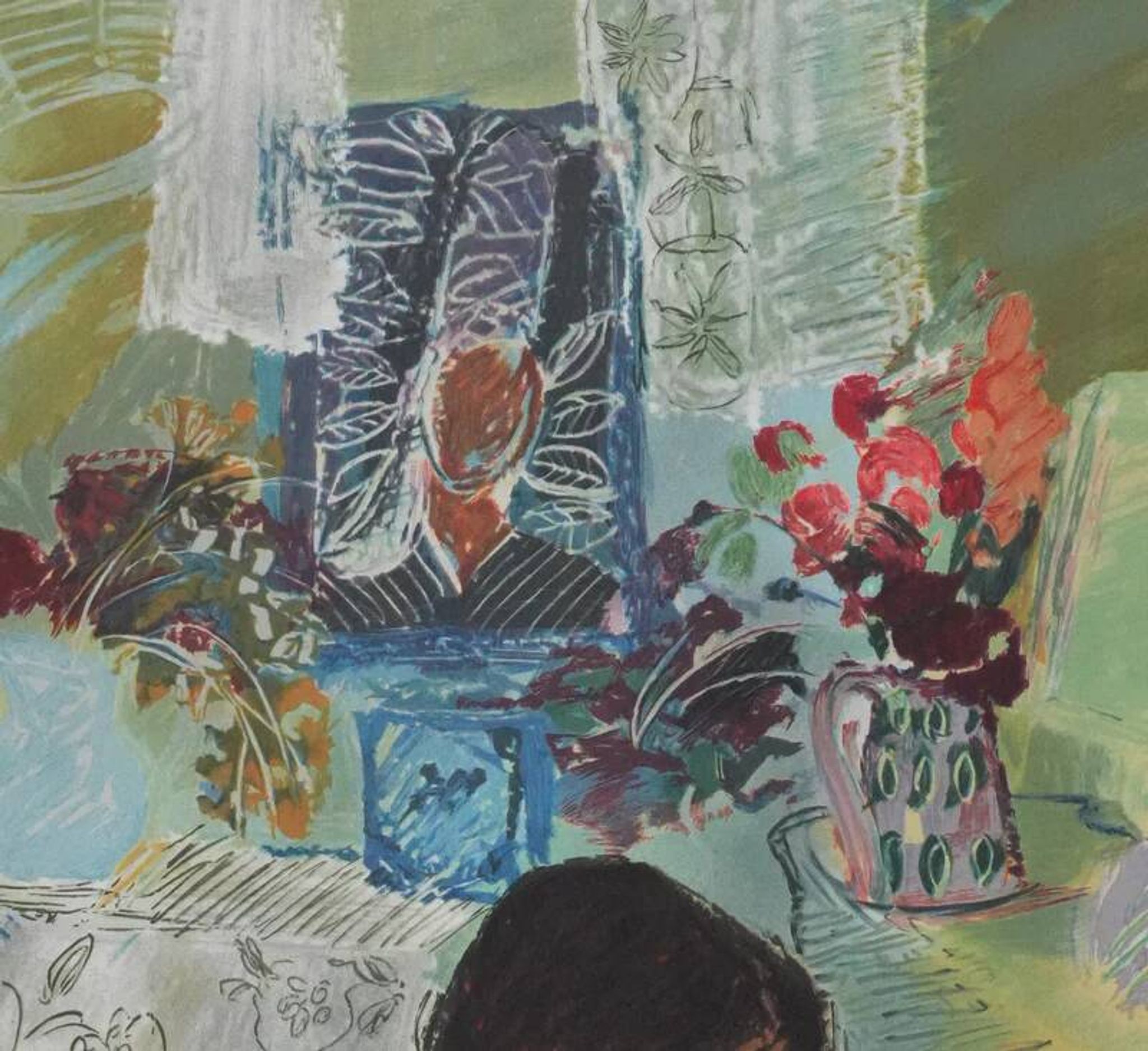 Nancy DELOUIS : Petite fille, lithographie originale signée