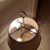 3-branched lampshade lamp sheet gilded bronze pietement