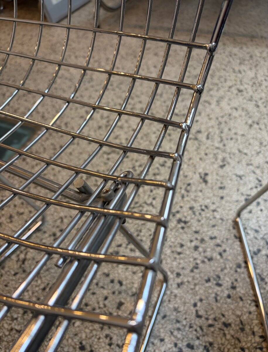 Chrome-plated side chairs by Harry Bertoia for Knoll, 1970s, set of 4