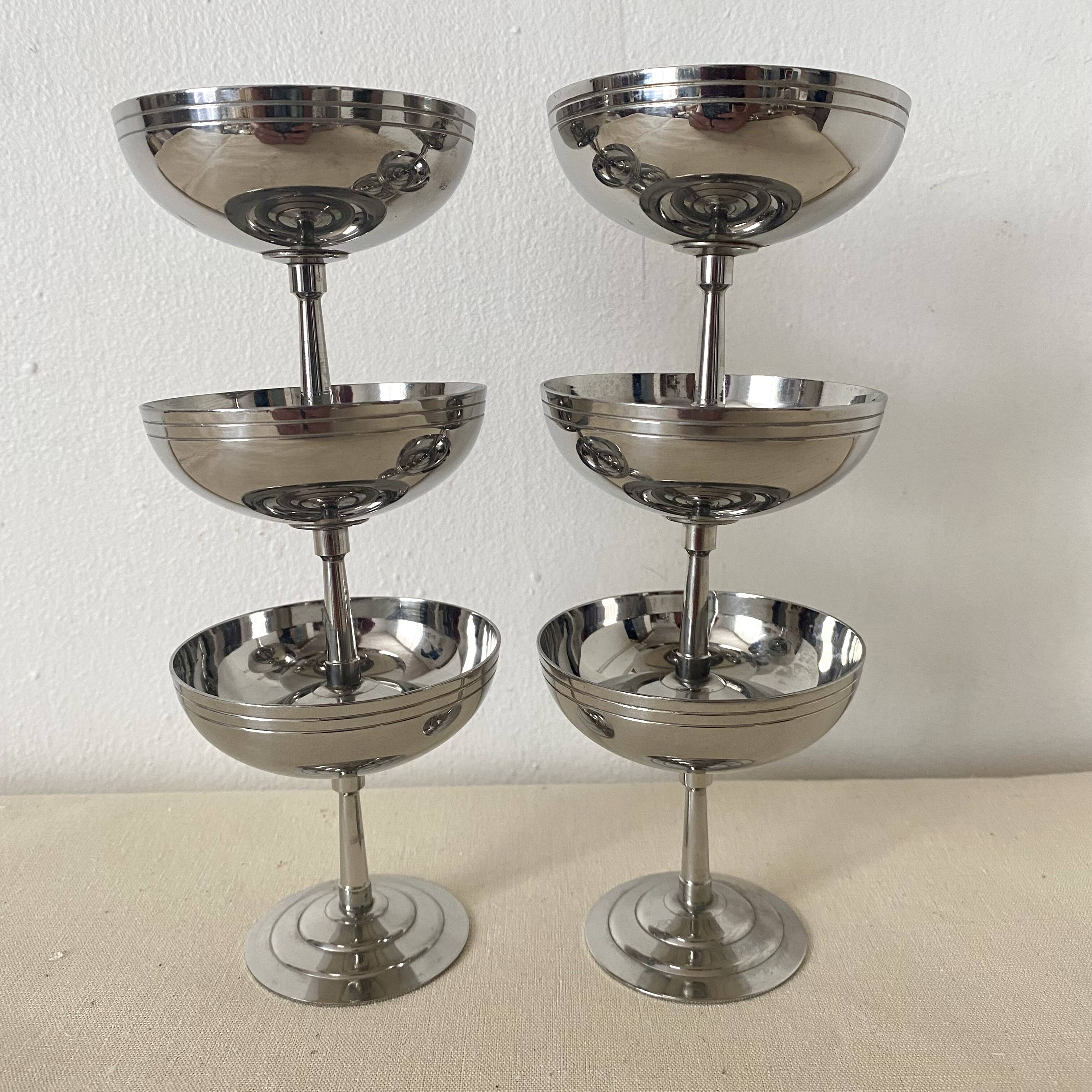 Letang Remy Vintage Stainless Steel Stemmed Cups