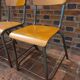 6 vintage school chairs