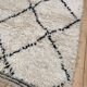 Moroccan Berber carpet Beni Ouarain with black diamonds 1,19x0.97m