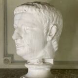 Plaster bust of a Roman emperor