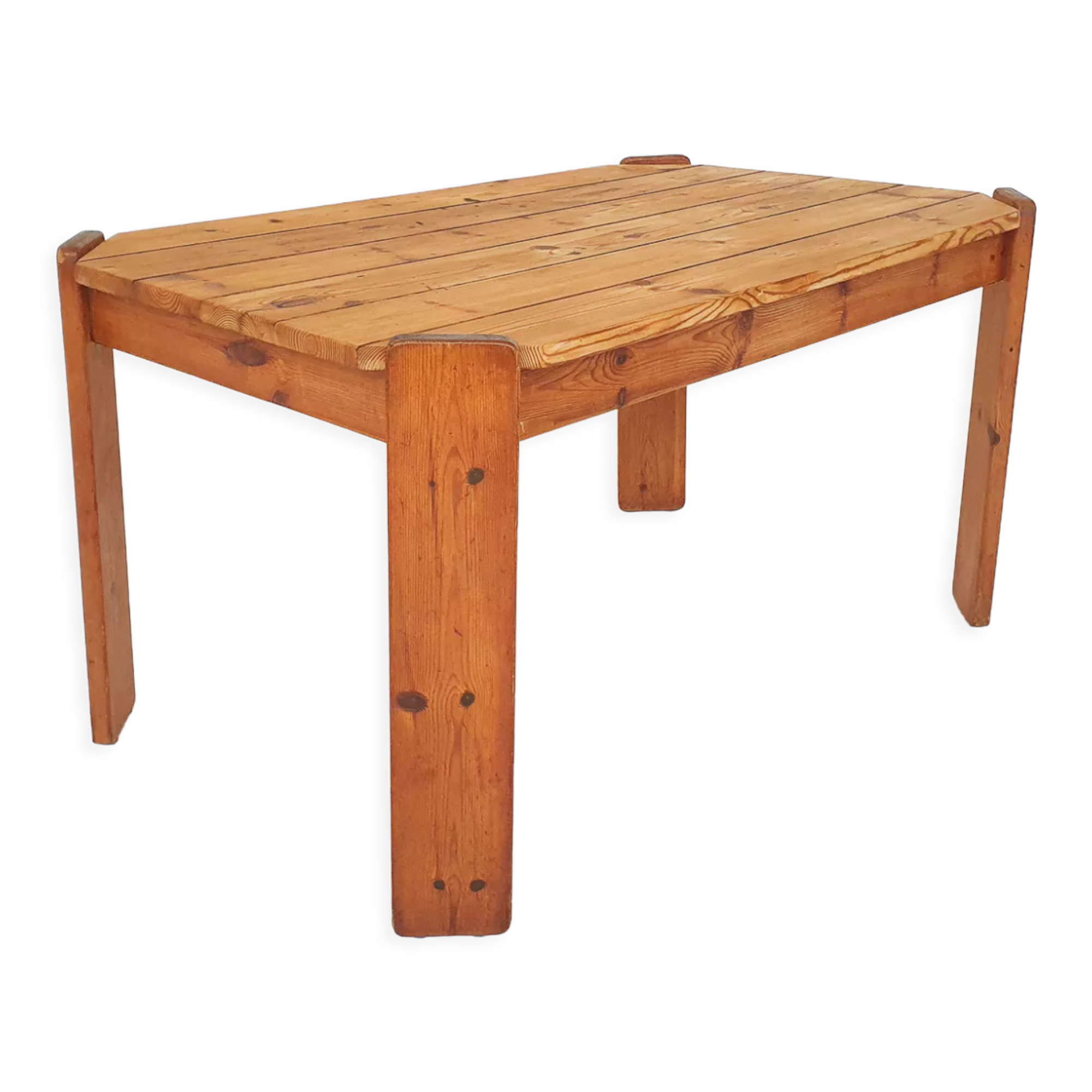 Pinewood dining table, The Netherlands 1970's