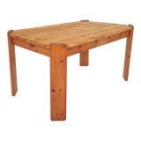Pinewood dining table, The Netherlands 1970's