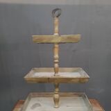 3-tray wooden display