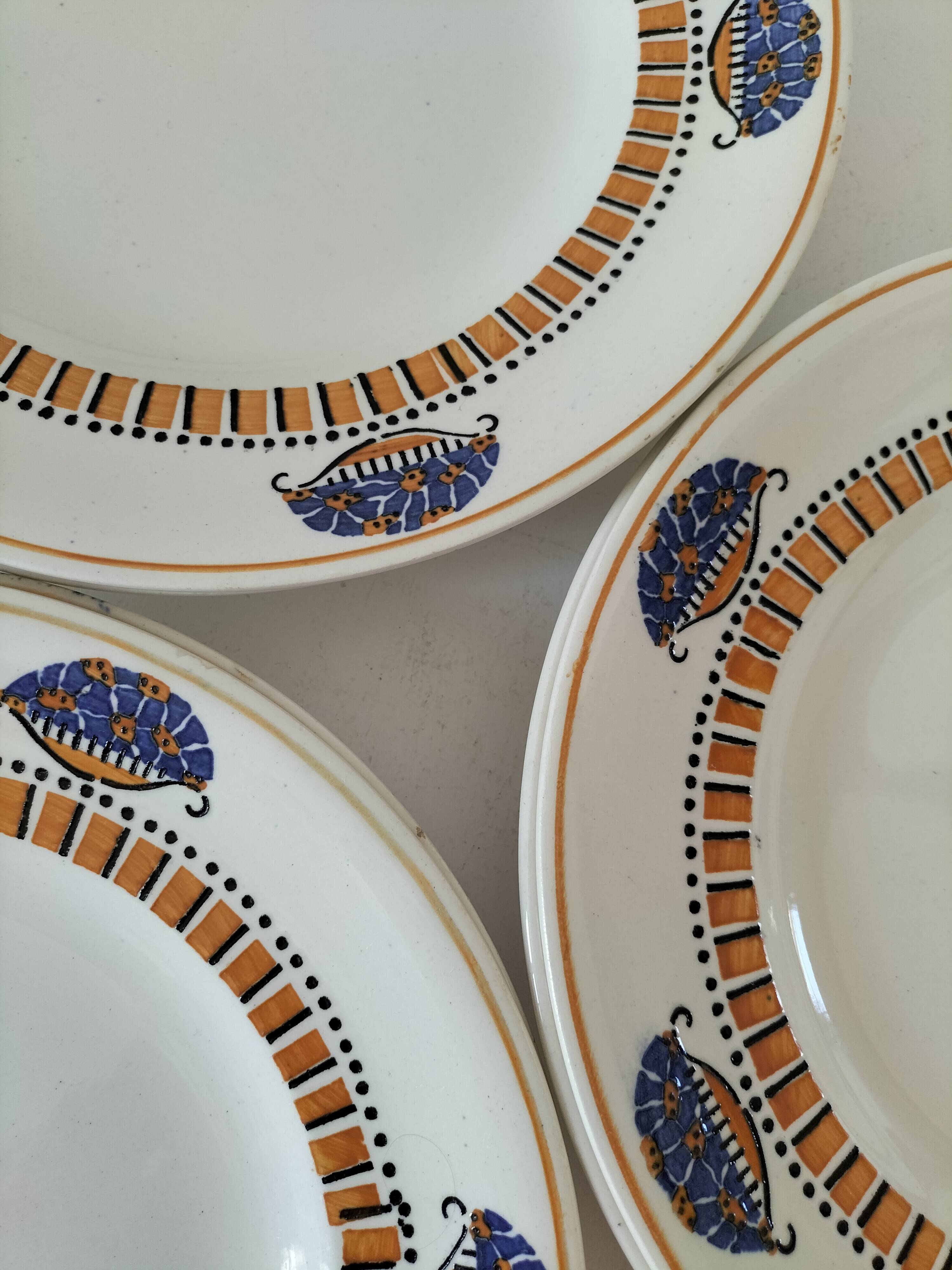 Longwy Art Deco plates