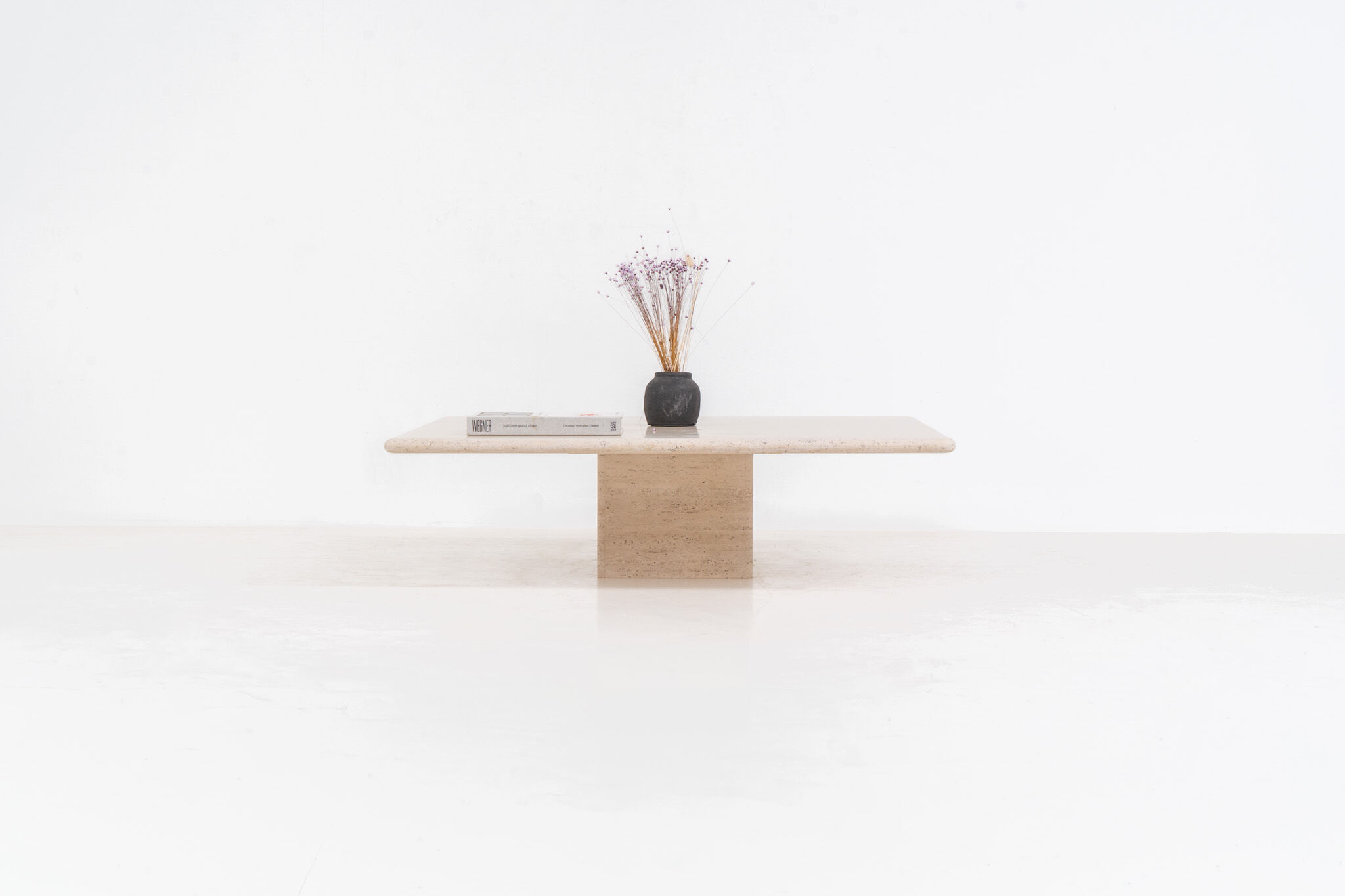 XL travertine coffee table