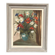 Huile sur panneau d'origine – “Bloomer” par Hartiviq – Datée de 1954 – Vintage et encadrée – 57 × 66 cm (22,4" × 26")