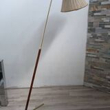 Lampadaire gainé cuir par FJB Corsini pour Metalarte 1950s