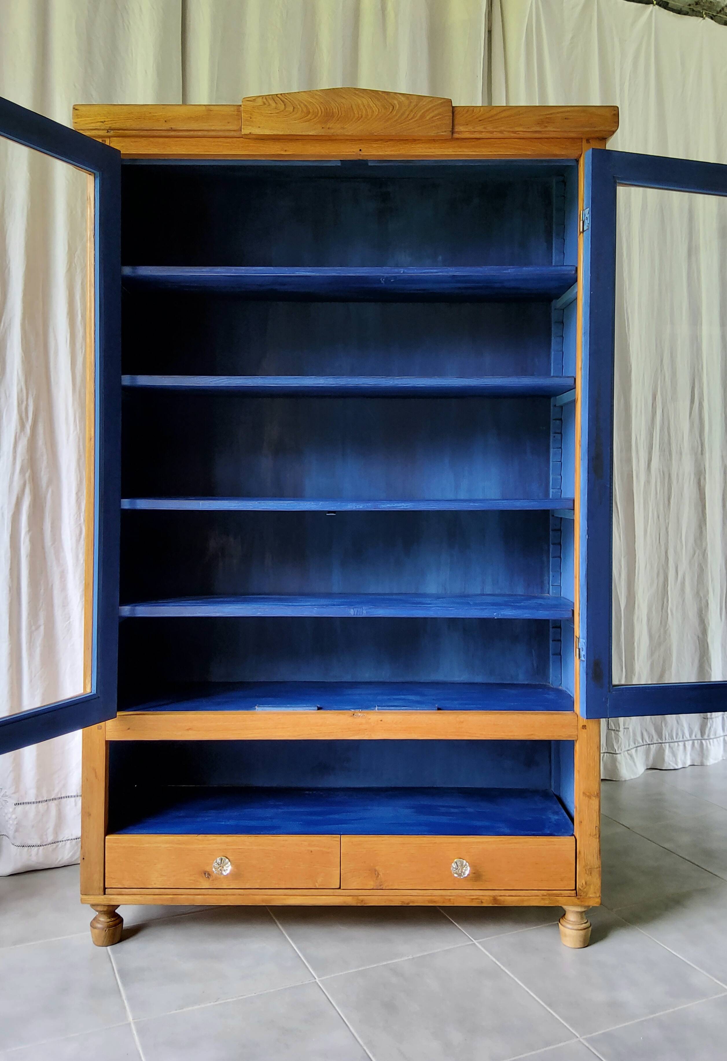 Glass-fronted bookcase