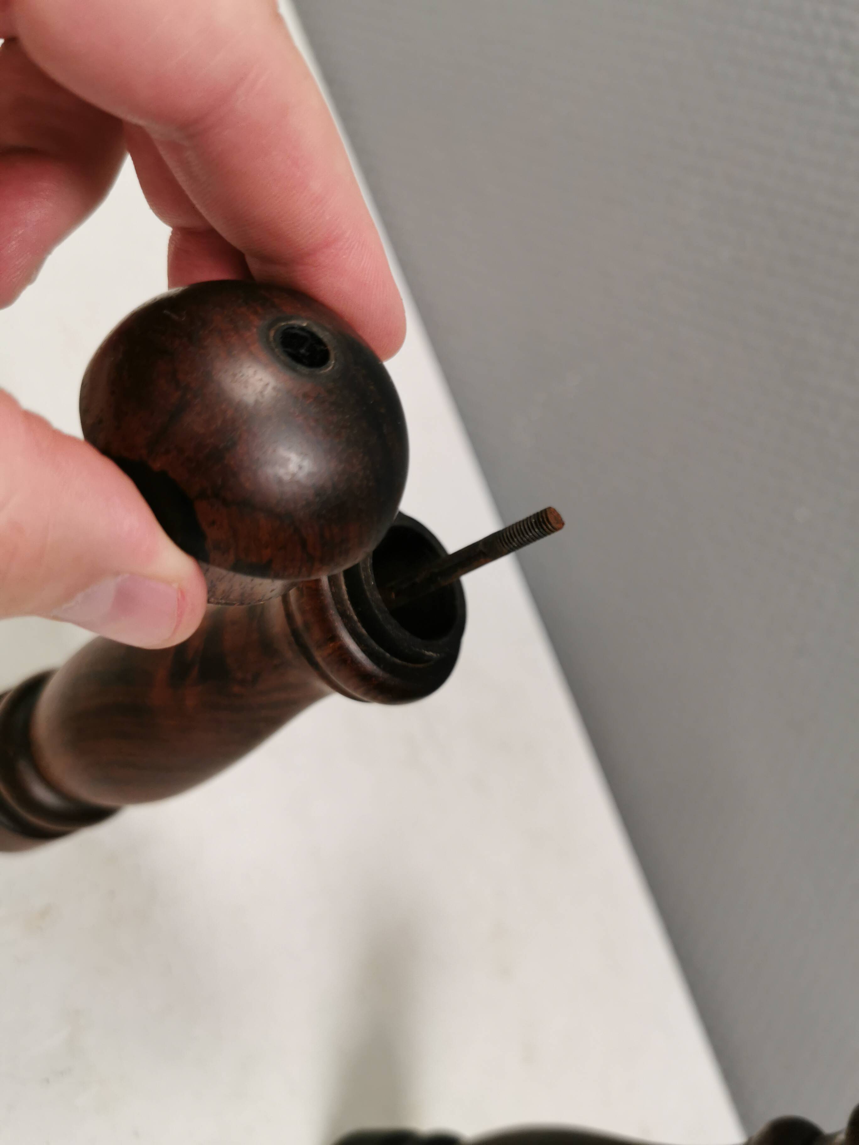Salt and pepper set in rosewood, Denmark 1960-70s.