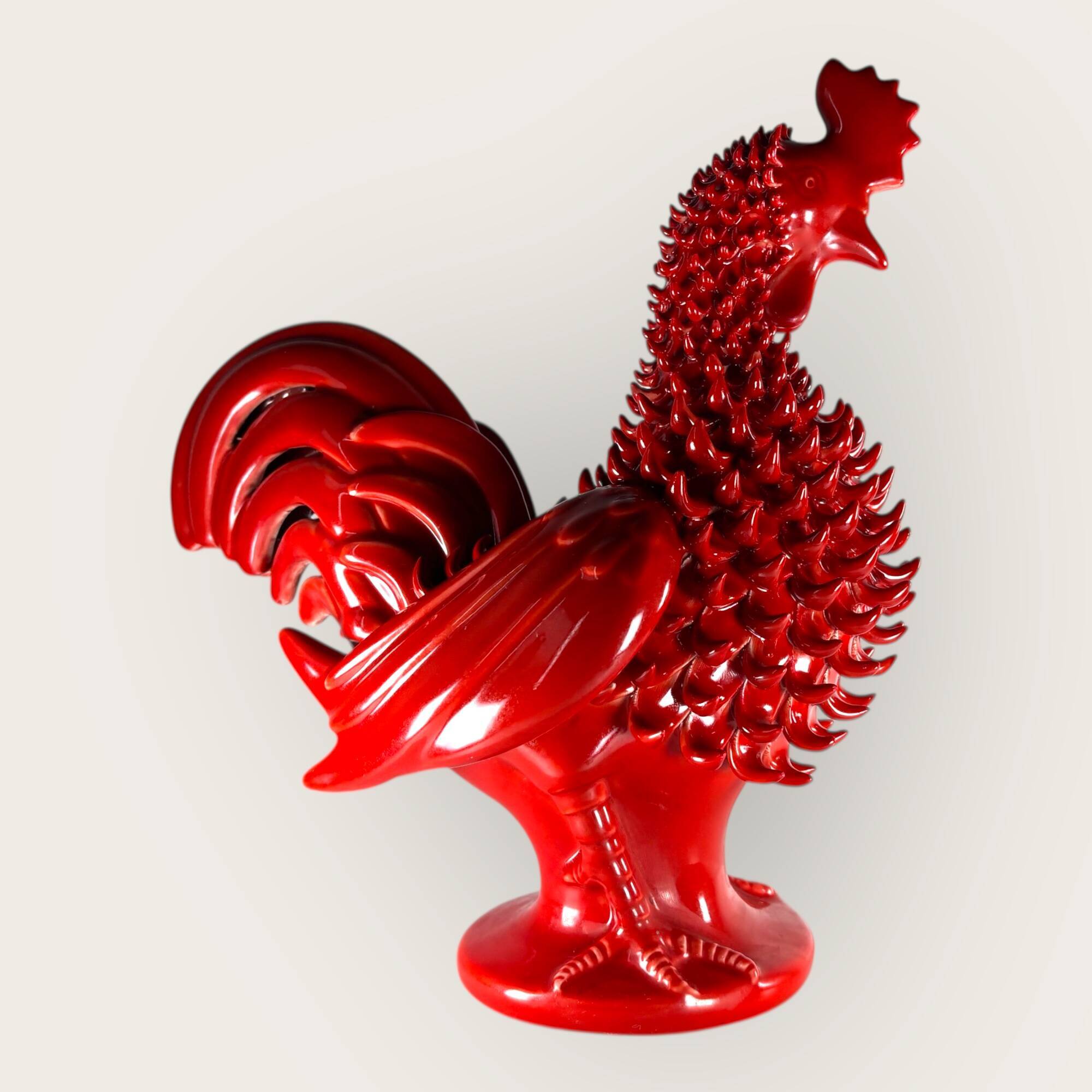 Vintage Behrend ceramic hen, 1960s, Italy, XL