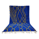 Tapis en laine pure fait main traditionnelle artisanale 2/3 m